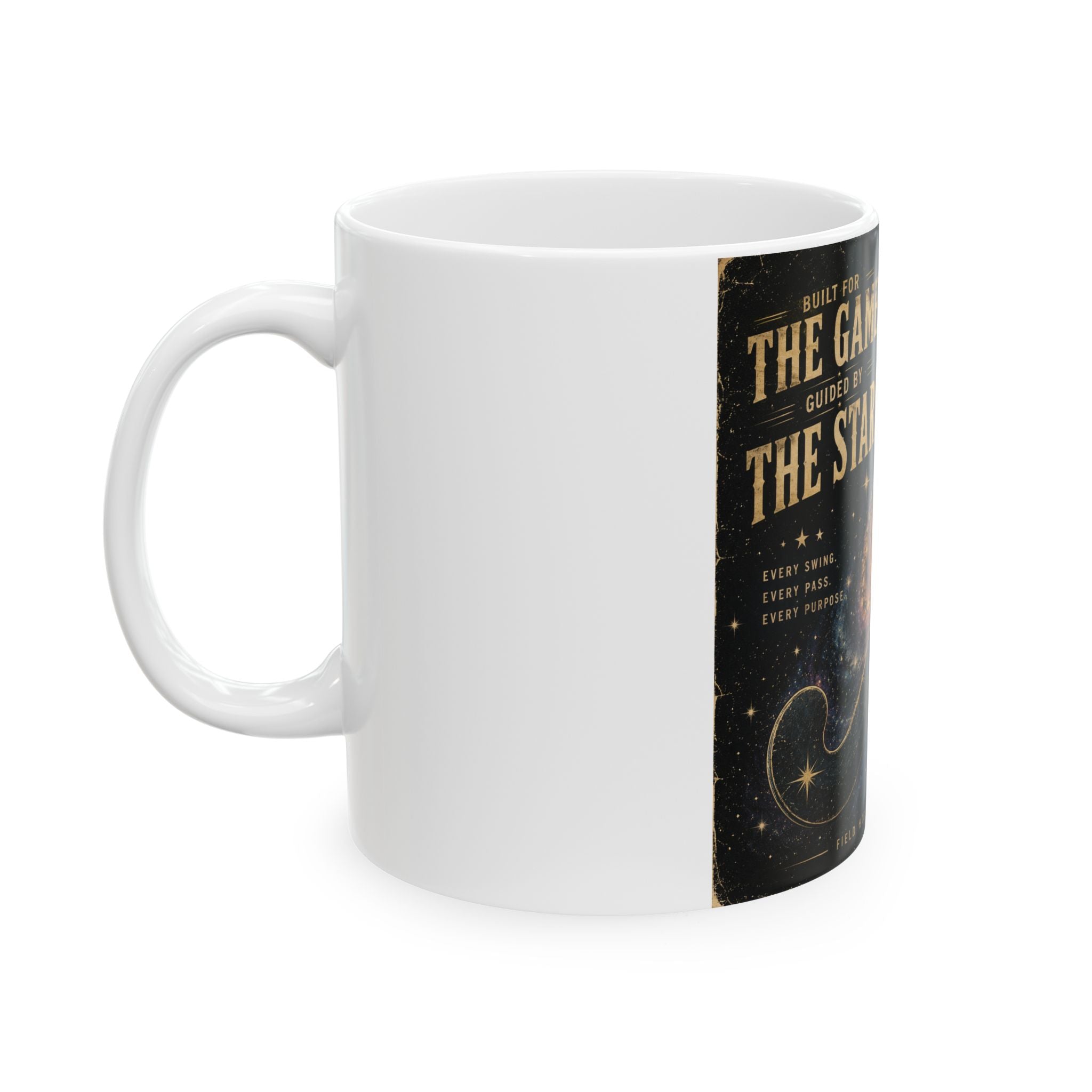 Hockey Stick Galaxy Mug – "Built for the Game, Guided by the Stars" Ceramic Coffee Cup (11oz/15oz)