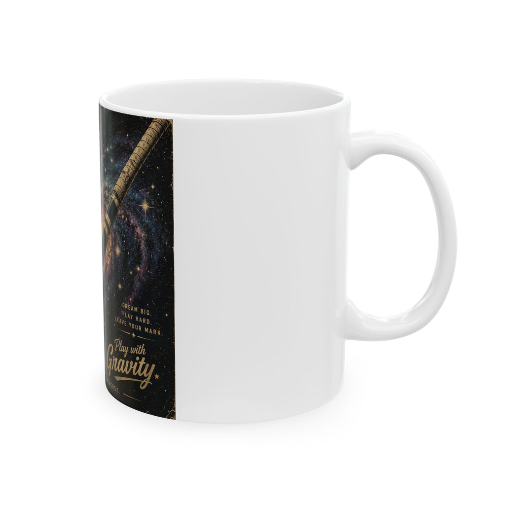 Hockey Stick Galaxy Mug – "Built for the Game, Guided by the Stars" Ceramic Coffee Cup (11oz/15oz)