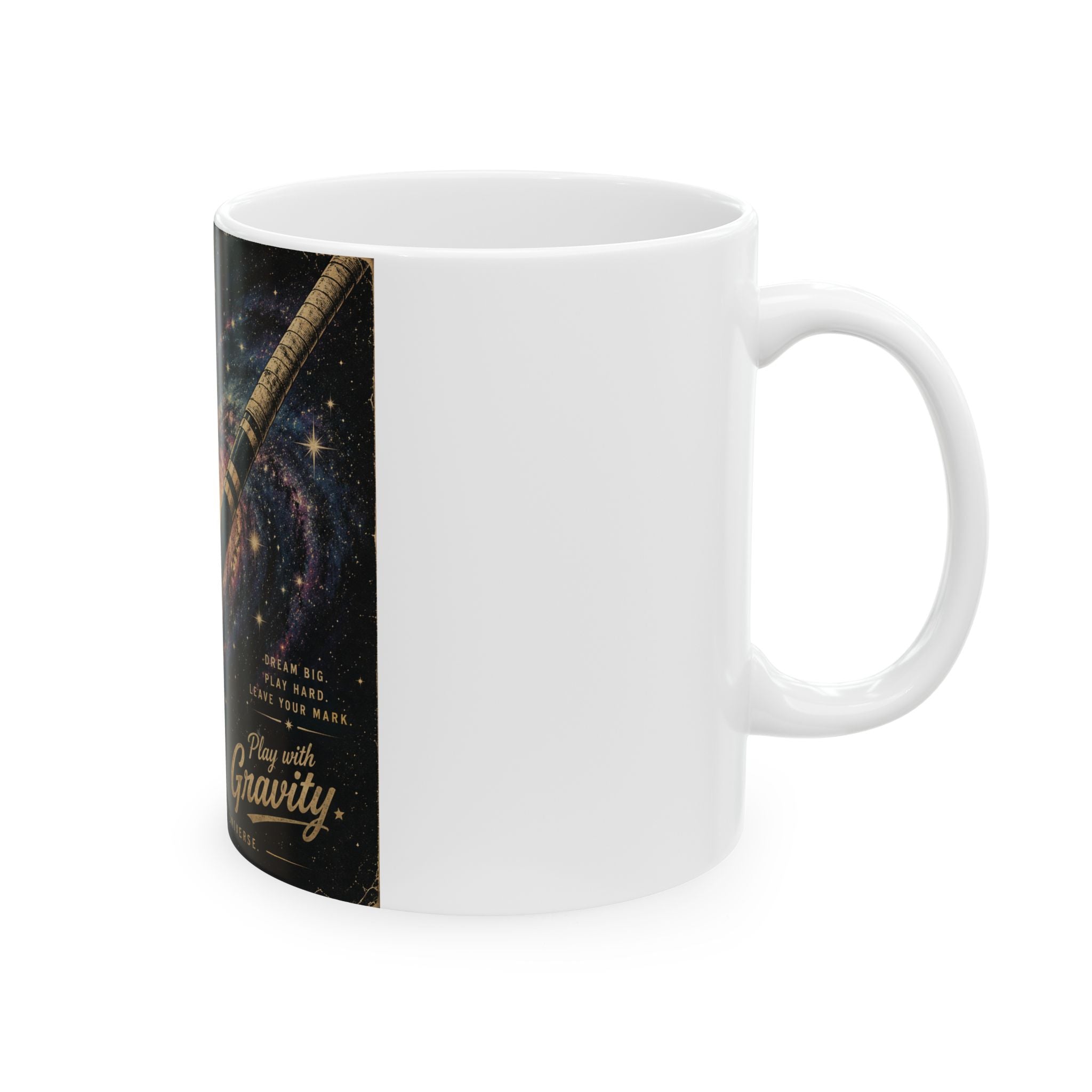 Hockey Stick Galaxy Mug – "Built for the Game, Guided by the Stars" Ceramic Coffee Cup (11oz/15oz)
